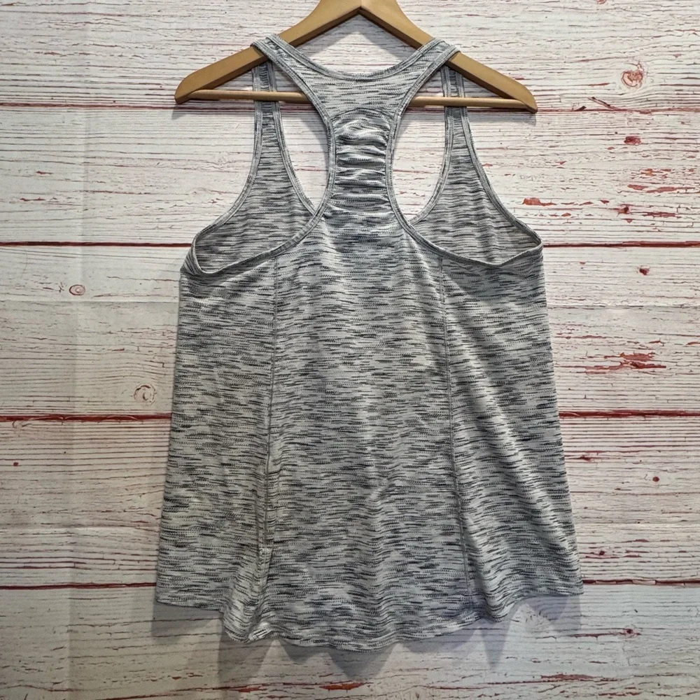 Lululemon Our Sport Tank in Tiger Space Dye Black White Sz 8